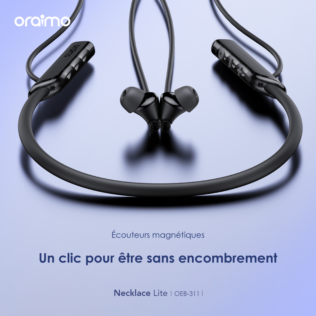 oraimo Necklace Lite Casque sans fil à vibration d'appel