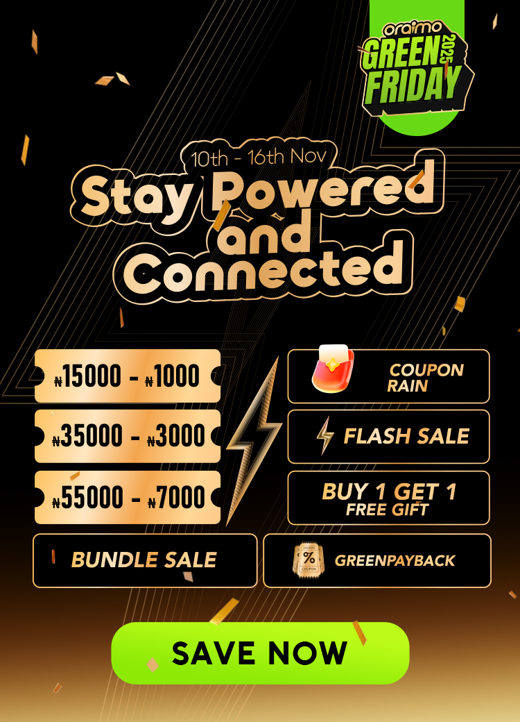 oraimo Nigeria 2025 Green Friday Sale