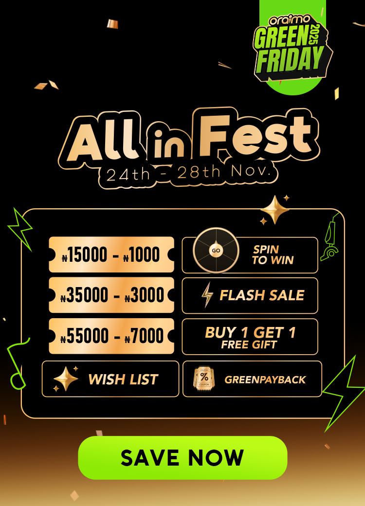 oraimo Nigeria 2025 Green Friday Sale