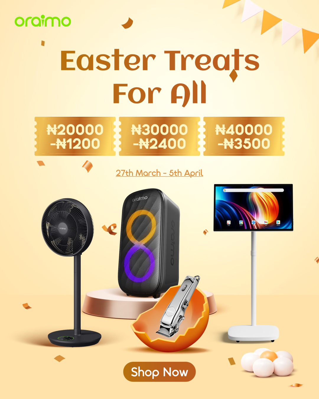 oraimo 2026 Nigeria Easter Treats For All