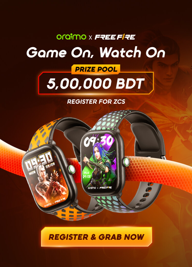 oraimo Free Fire Watch 6 HAYATO & Watch 6 MOCO