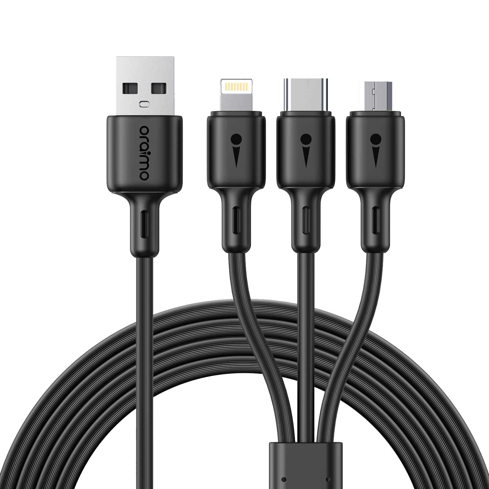 oraimo Duraline 3 3A 1.2M Data Cable For Lightning & Type-C & Micro USB