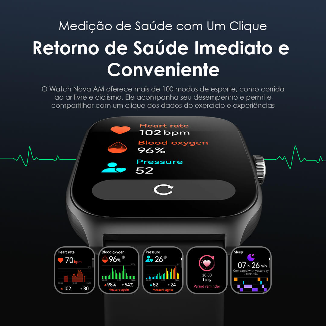 Watch Nova AM OSW-812 health tracking