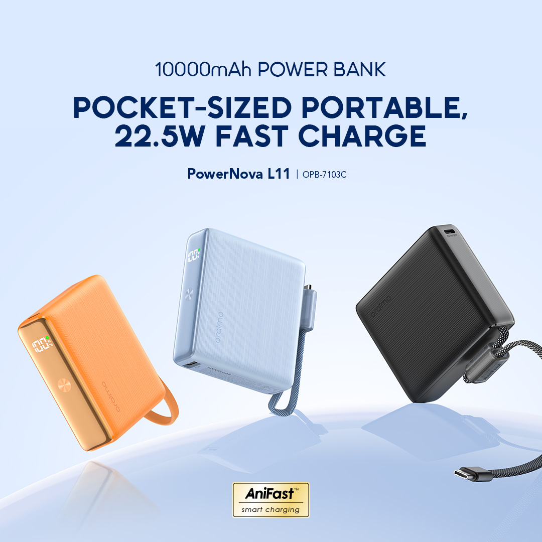 oraimo Power Bank PowerNova L11 10000mAh POWER BANK OPB-7103C 1 oraimo Power Bank PowerNova L11 10000mAh POWER BANK OPB-7103C 1