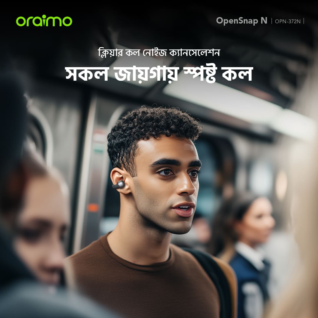 oraimo Open-Ear Headphones OpenSnap N OPN-372N BD clear call noise