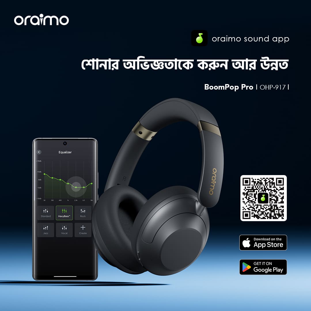 Oraimo Headphone BoomPopPro OHP-917-bd-Customize Your Listening