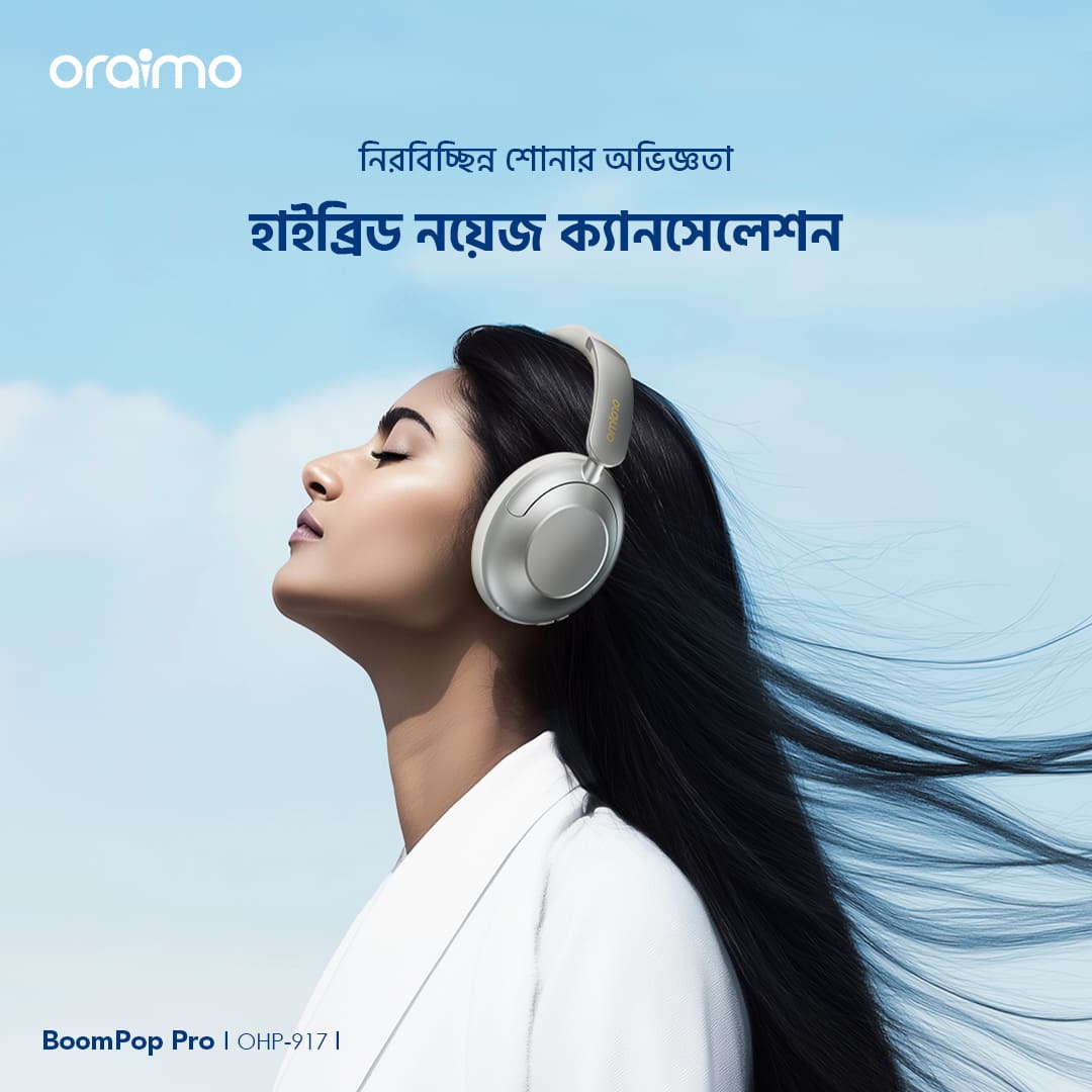 Oraimo Headphone BoomPopPro OHP-917-bd-Noise Cancellation