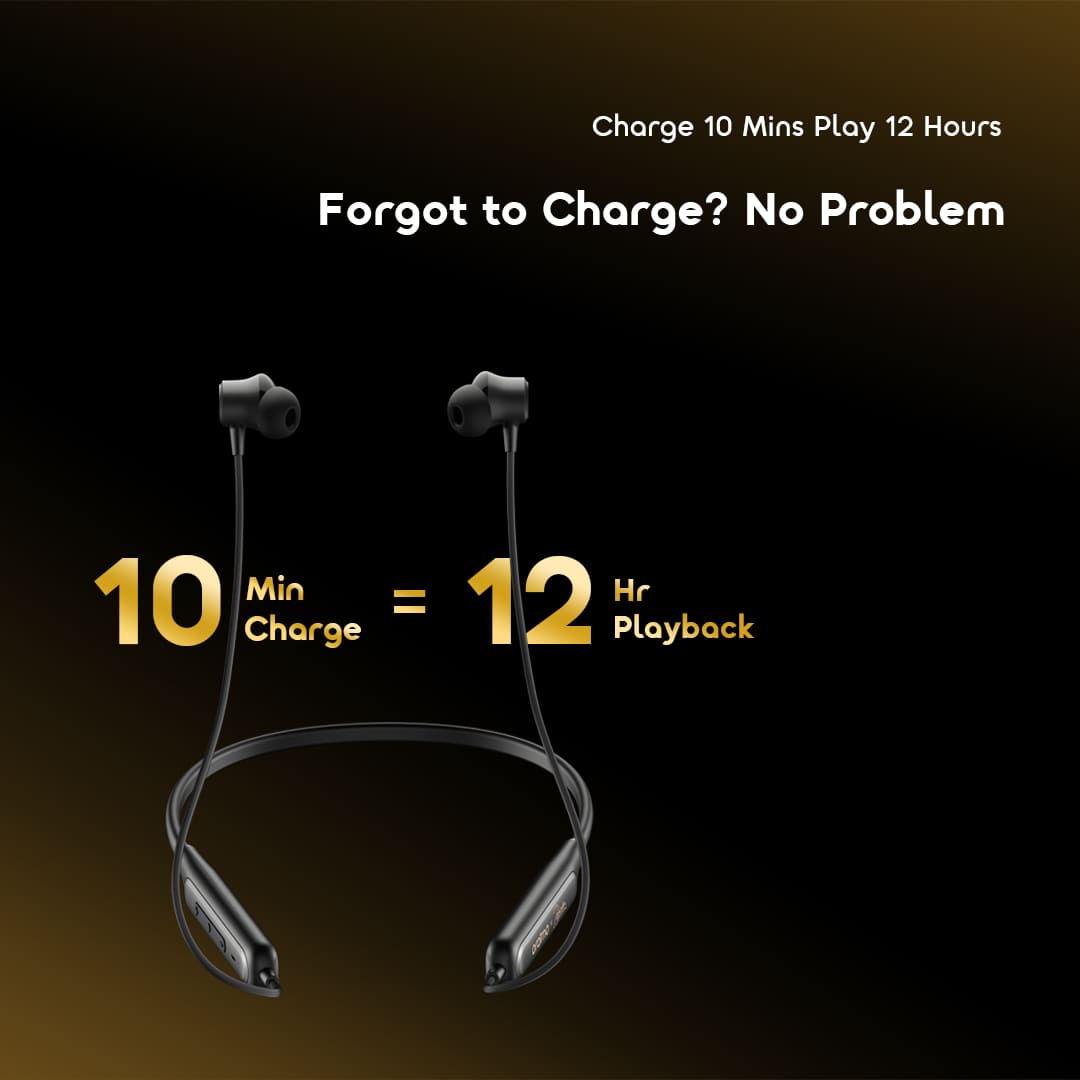 oraimo Earphone-necklace 5-OEB-611-7-charge 10mins play 12hrs