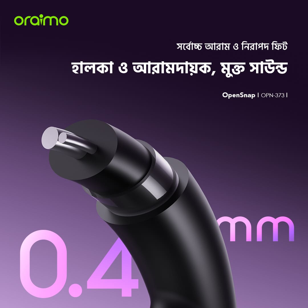 oraimo Open-Ear Headphones-opensnap-opn-373-3-light and comfort