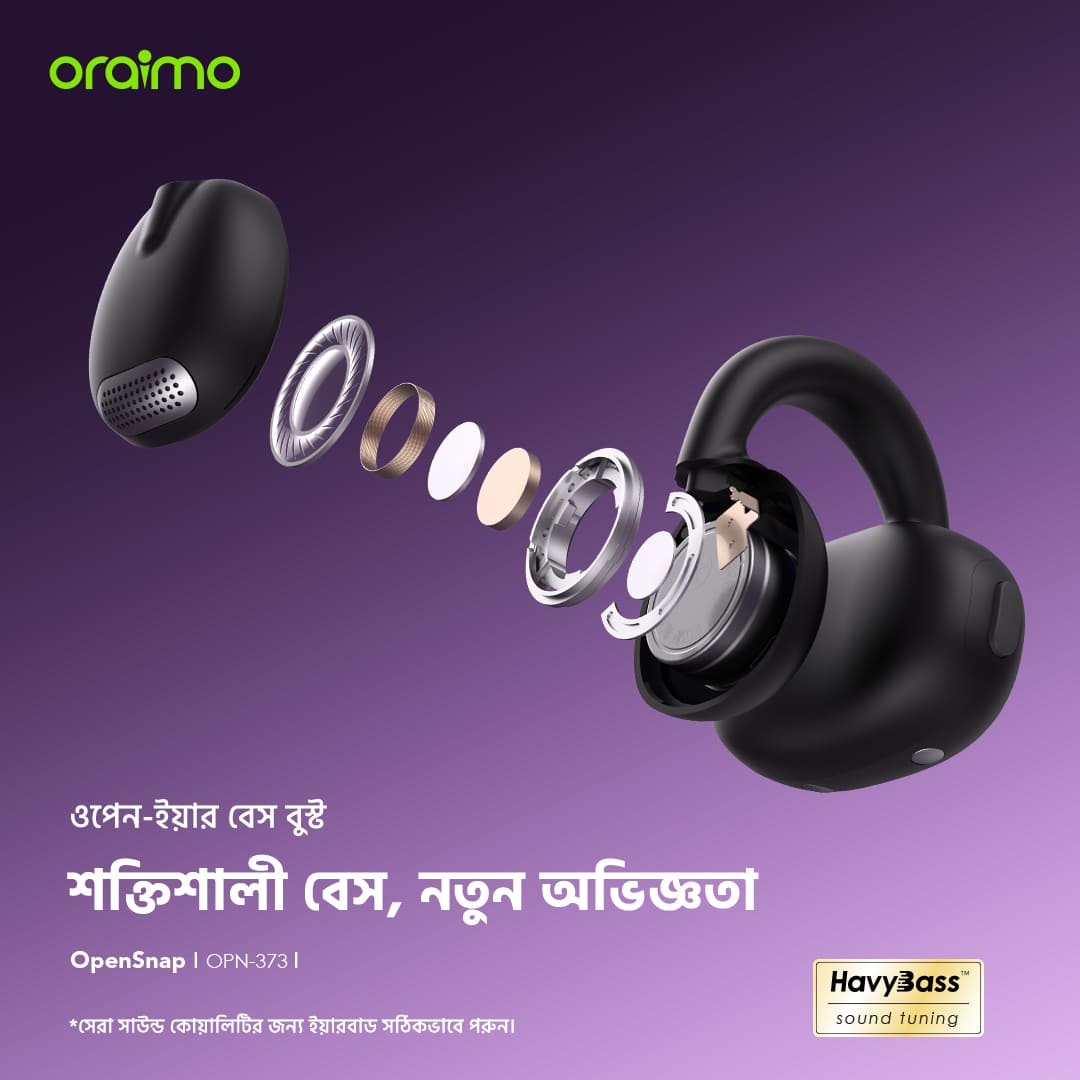 oraimo Open-Ear Headphones-opensnap-opn-373-5-open ear bass boost