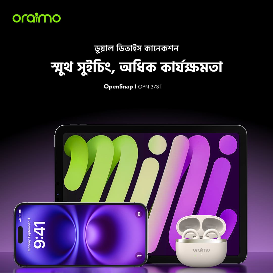 oraimo Open-Ear Headphones-opensnap-opn-373-8-button control