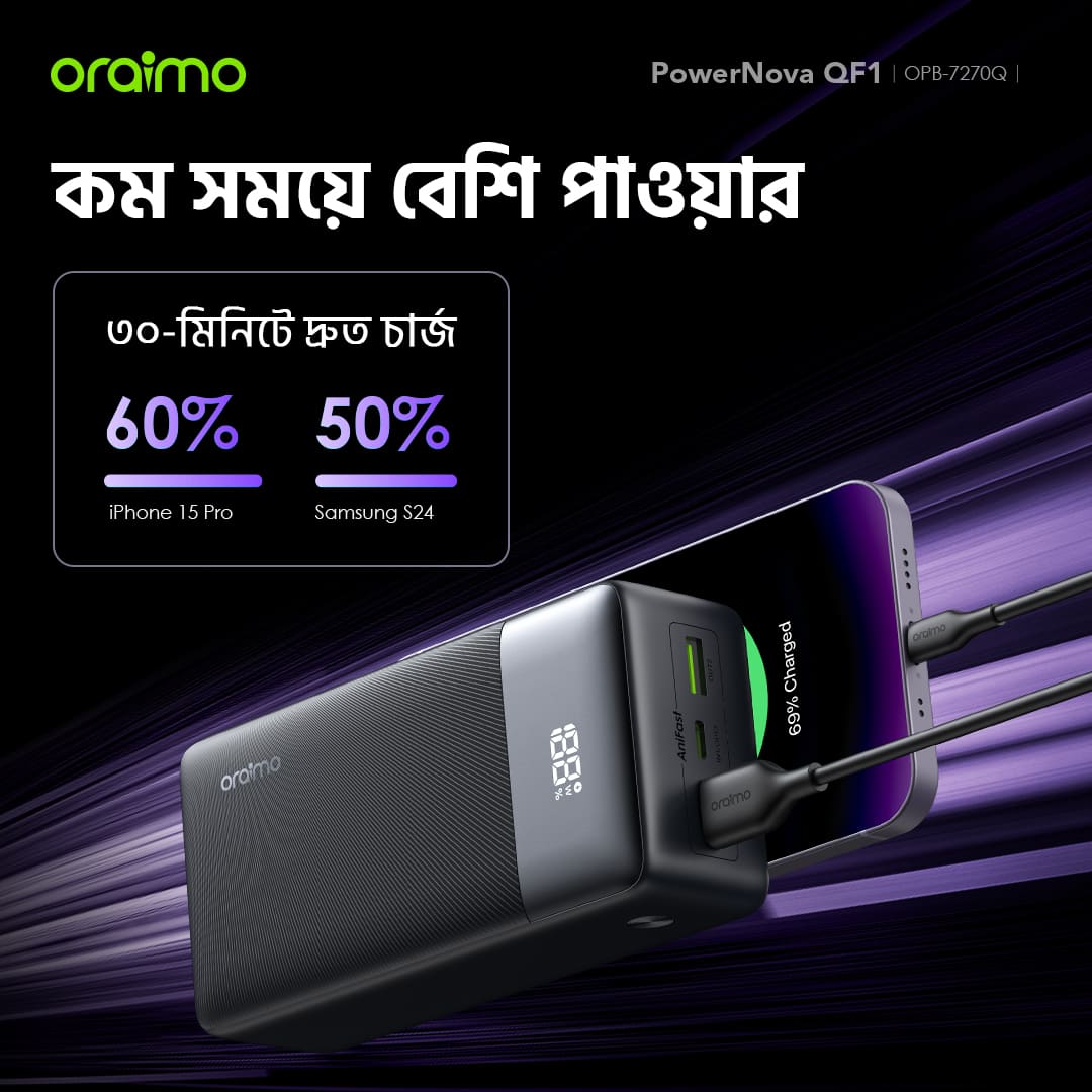 oraimo Power Bank PowerNova QF1 -3-BD-quick charge oraimo Power Bank PowerNova QF1 -3-BD-quick charge