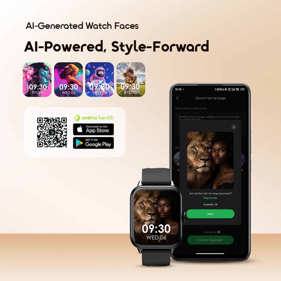 oraimo Smart Watch Watch 6 Nano OSW-807N 4 AI watch faces oraimo Smart Watch Watch 6 Nano OSW-807N 4 AI watch faces