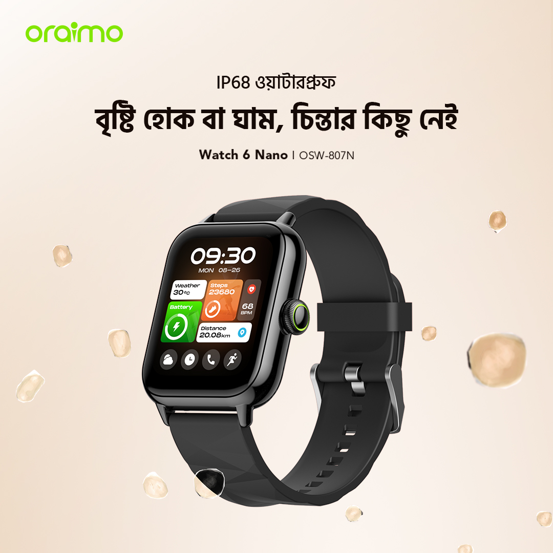 oraimo Smart Watch Watch 6 Nano OSW-807N 7 IP68 waterproof