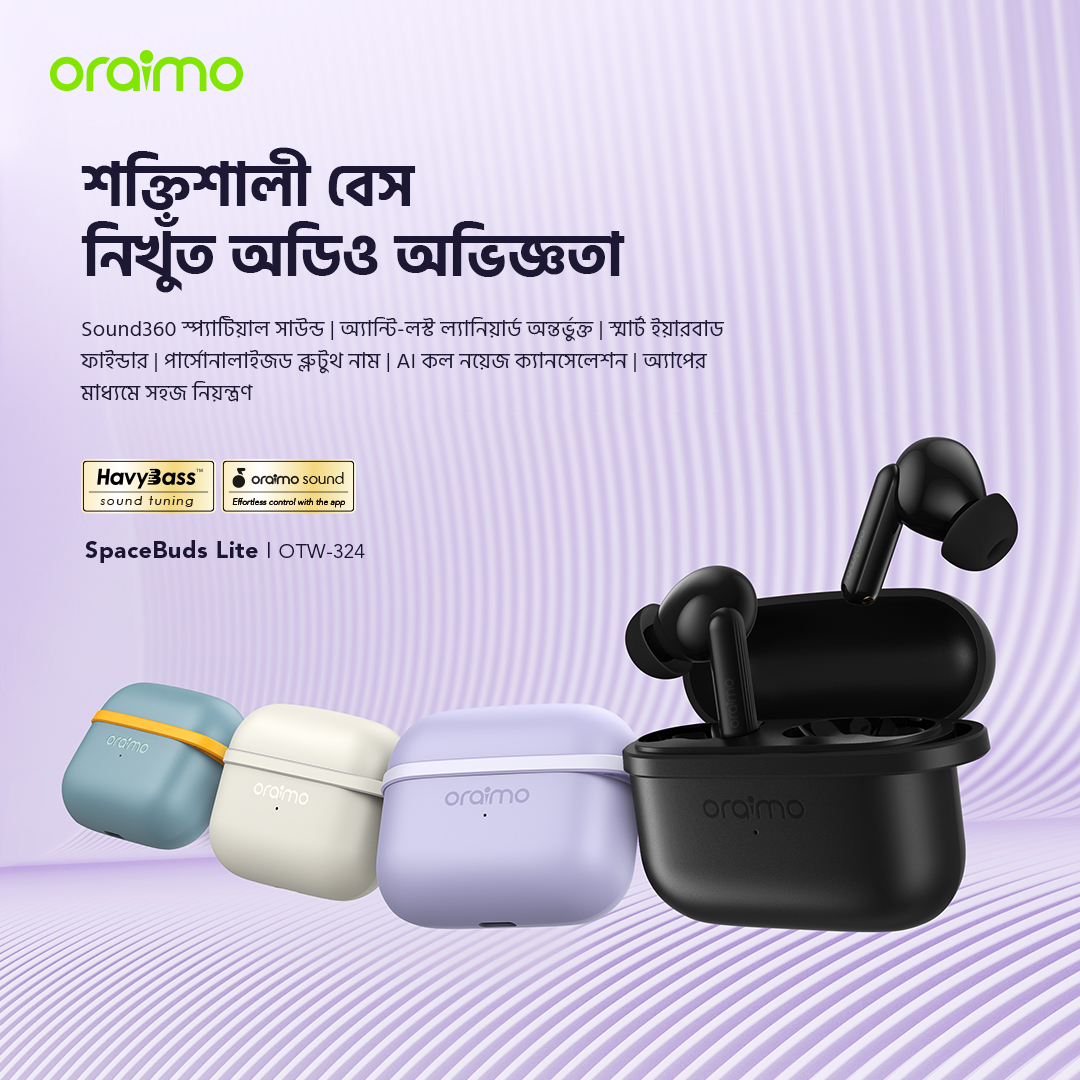 oraimo wireless earbuds SpaceBuds Lite OTW-324 bd