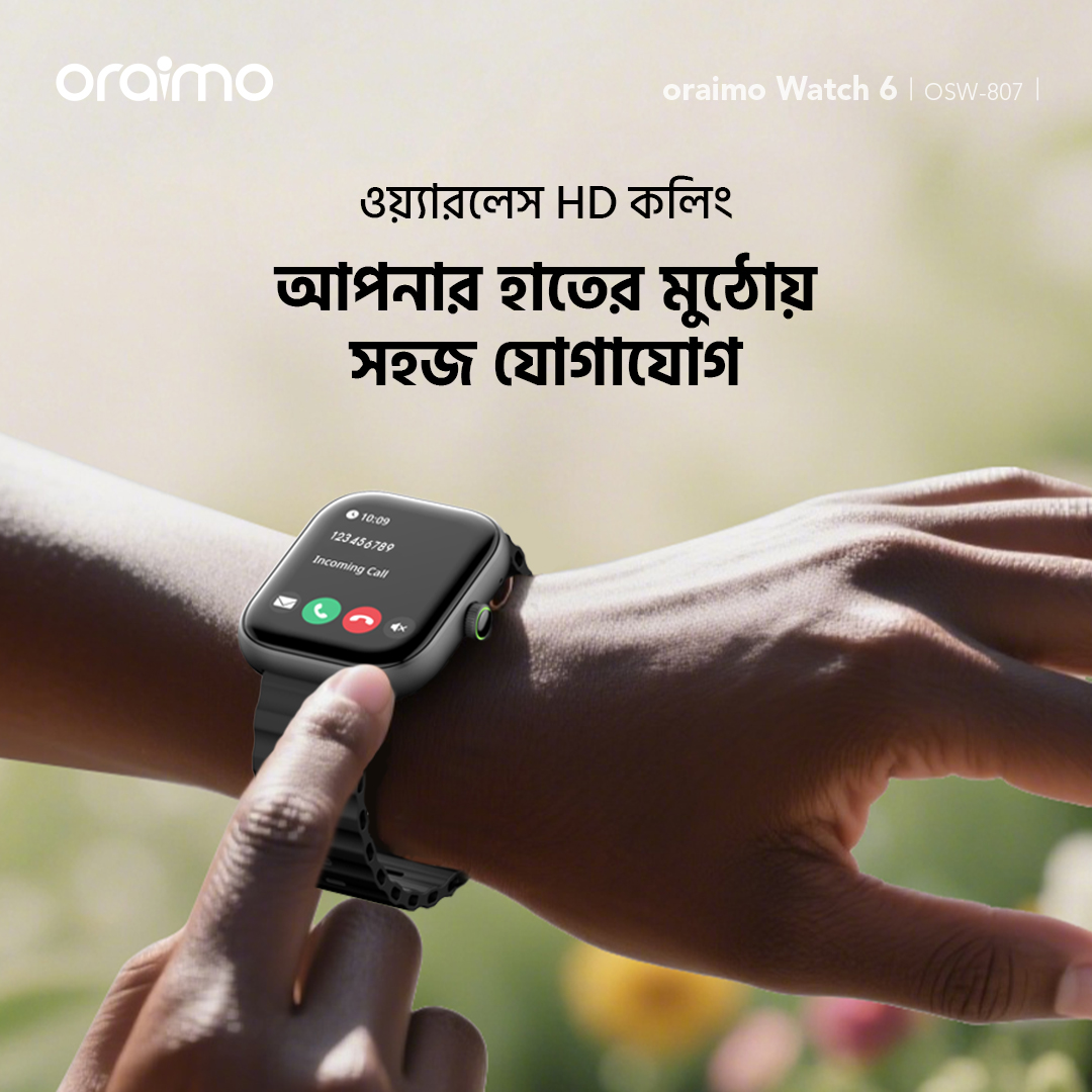 oraimo smartwatch watch 6 OSW-807 HD calling
