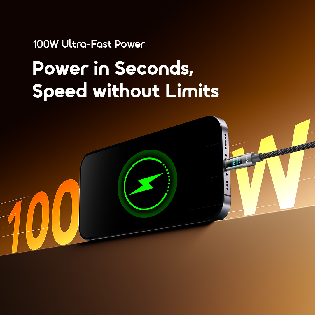 oraimo Data Cable DigiLine OCD-175CC 3 100W Ultra-Fast Power