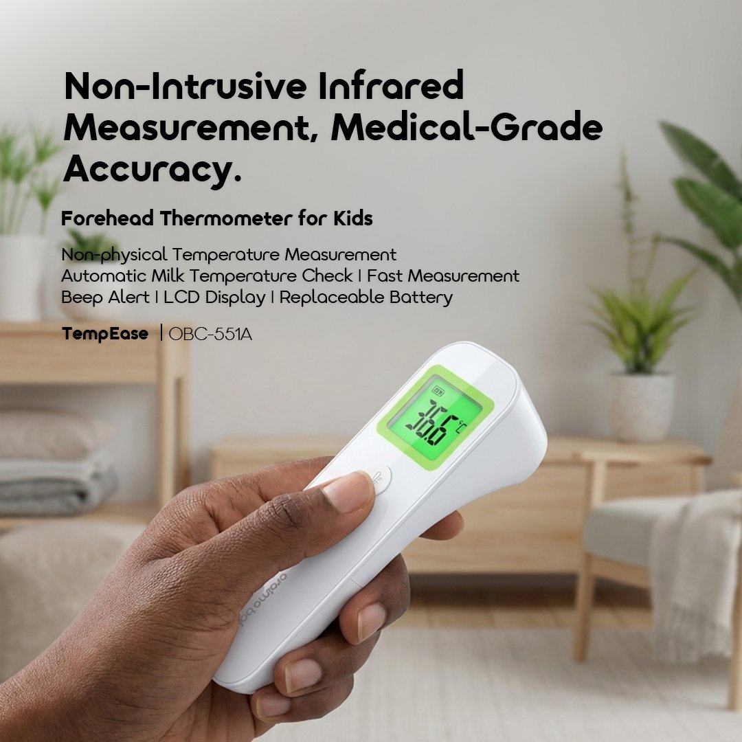 oraimo baby Forehead Thermometer for Kids TempEase OBC-551A 01 Main Display oraimo baby Forehead Thermometer for Kids TempEase OBC-551A 01 Main Display