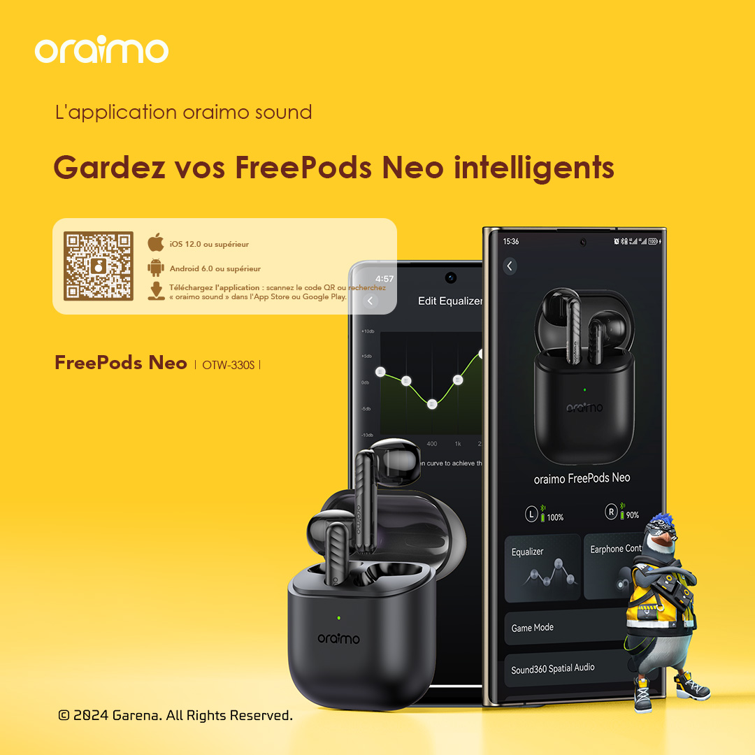 oraimo freepods neo OTW 330S fr freefire fb7