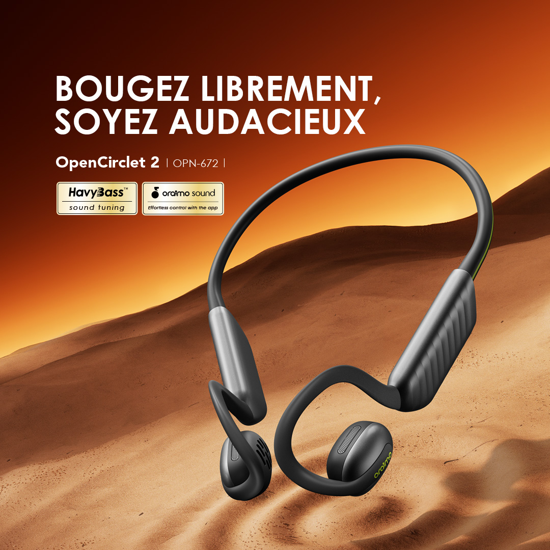 Produit oraimo OpenCirclet 2 IPX5 Steps Tracking Open-Ear Headphones