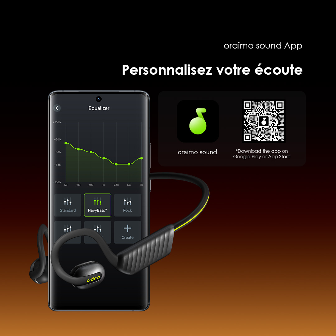 Produit oraimo OpenCirclet 2 IPX5 Steps Tracking Open-Ear Headphones