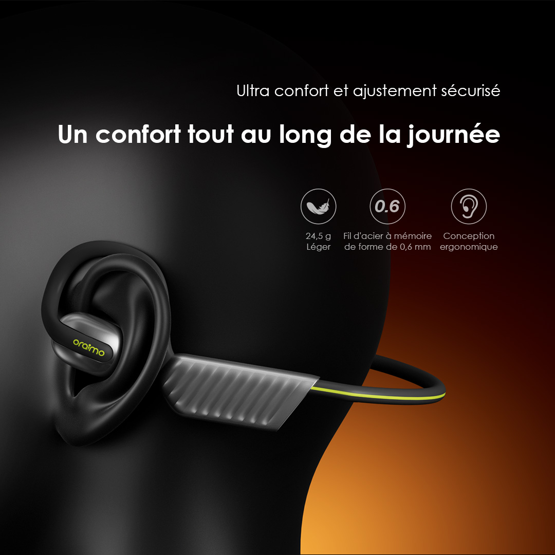 Produit oraimo OpenCirclet 2 IPX5 Steps Tracking Open-Ear Headphones