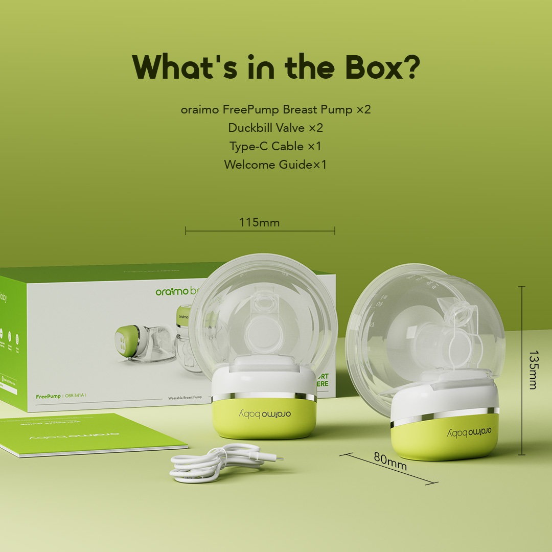 oraimo-Wearable-Breast-Pump-FreePump-OBR-541A-6-What's in the Box oraimo-Wearable-Breast-Pump-FreePump-OBR-541A-6-What's in the Box
