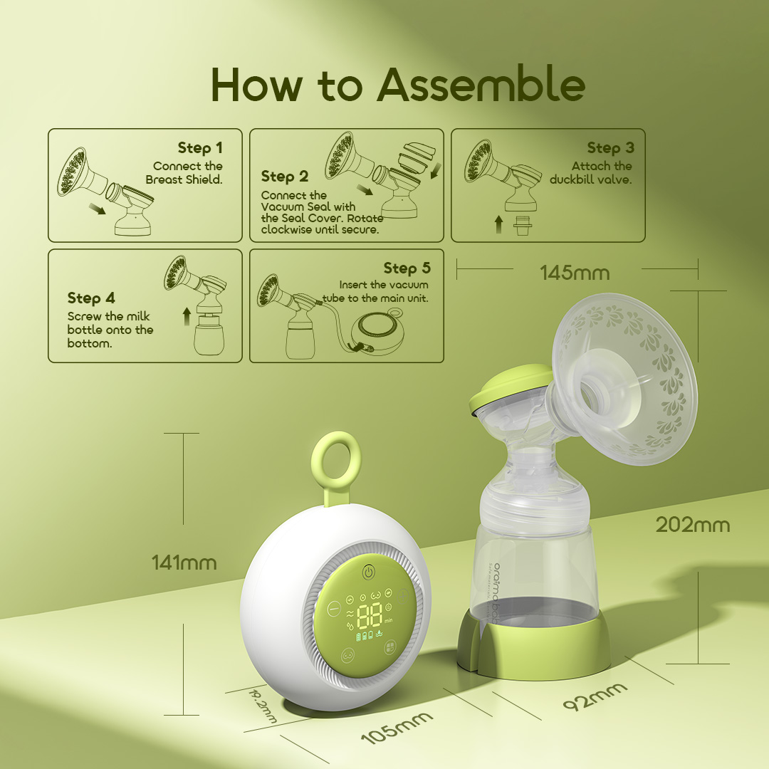 oraimo Breast Pump DouPump OBR-531A  how to assemble
