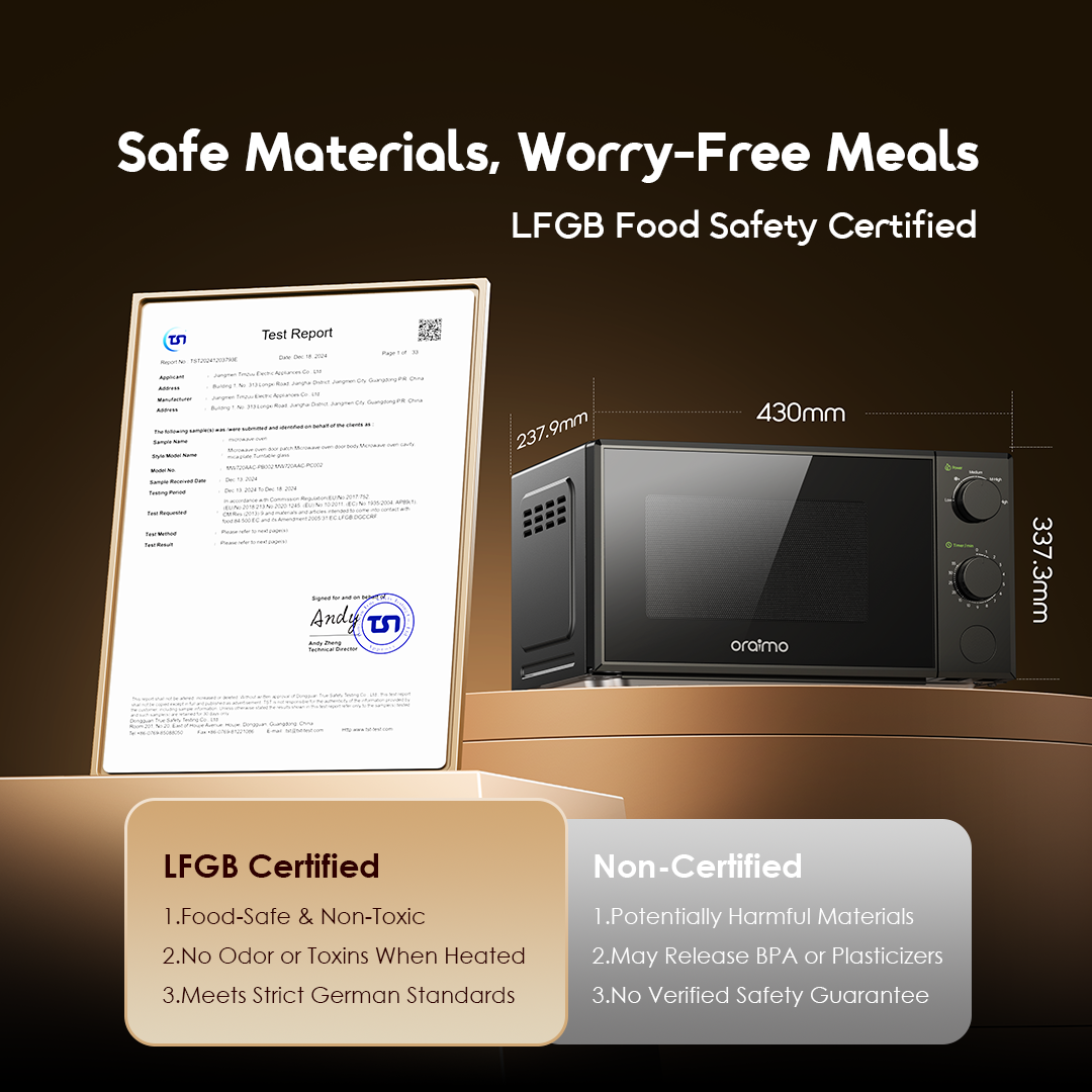 oraimo-Microwave-Oven-InfiWave-Lite-OMO-221A-6 Safe Materials, Worry-Free MealsLFGB Food Safety Certified