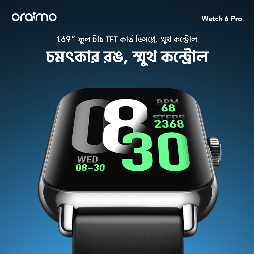 oraimo-Smart-Watch-Watch-6-Pro-OSW-807S-3-Anti-Scratch Panda Glass