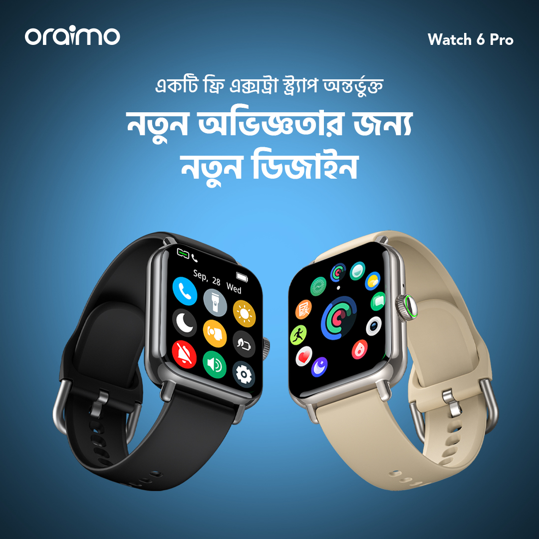 oraimo-Smart-Watch-Watch-6-Pro-OSW-807S-7- Time100+ Sport Modes