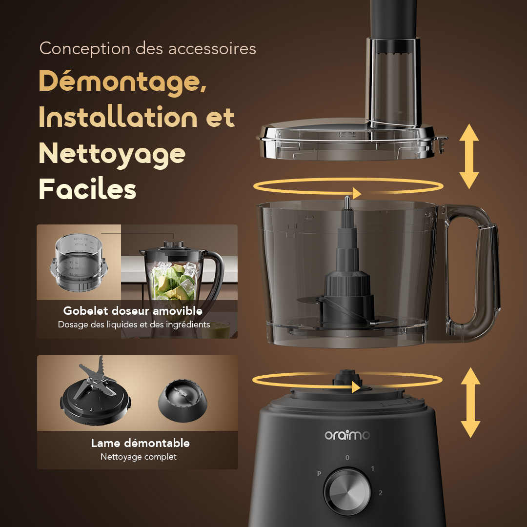 oraimo Multi-Functional Blender OmniBlend OBL-801A 07 Easily Removal Installation Cleaning Detachable Accessories oraimo Multi-Functional Blender OmniBlend OBL-801A 07 Easily Removal Installation Cleaning Detachable Accessories