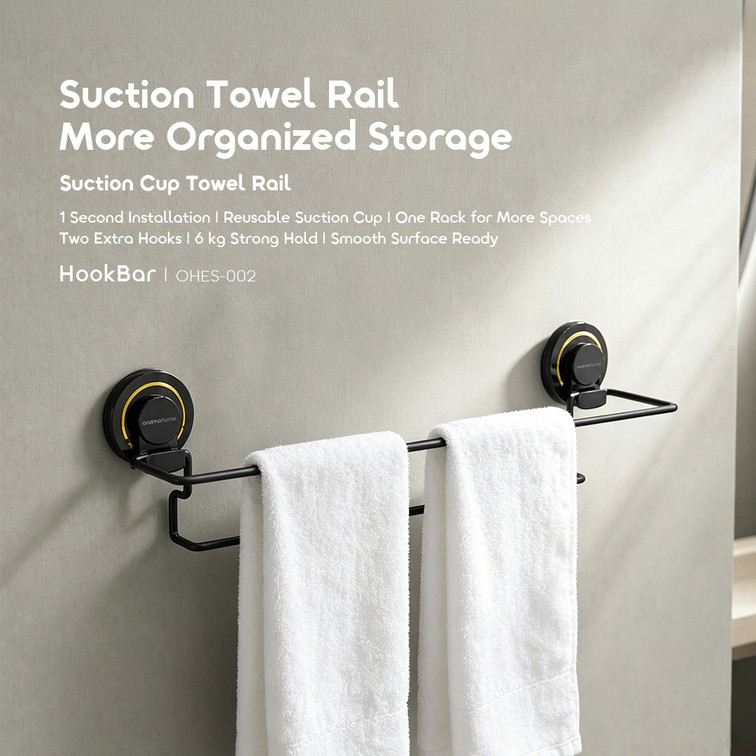 oraimo Suction Cup Towel Rail HookBar OHES-002 01 Main Display