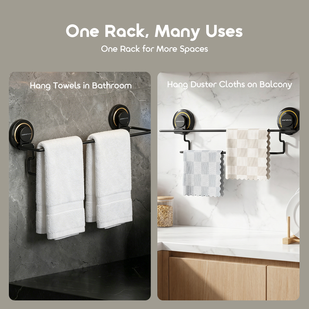 oraimo Suction Cup Towel Rail HookBar OHES-002 05 One Rack for More Spaces