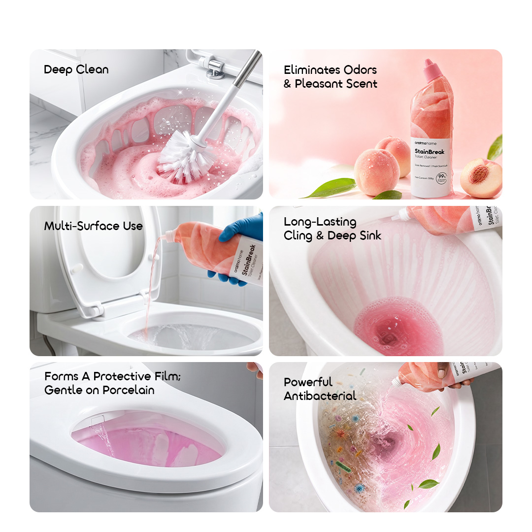oraimo StainBreak Fragrant Toilet Cleaner OHCD-002-PEACH 02 features EN
