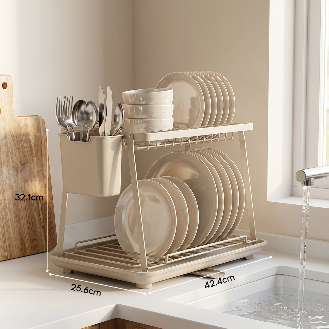 oraimo two-tier dish rack rackdrain OHKS-005 07 main image alt