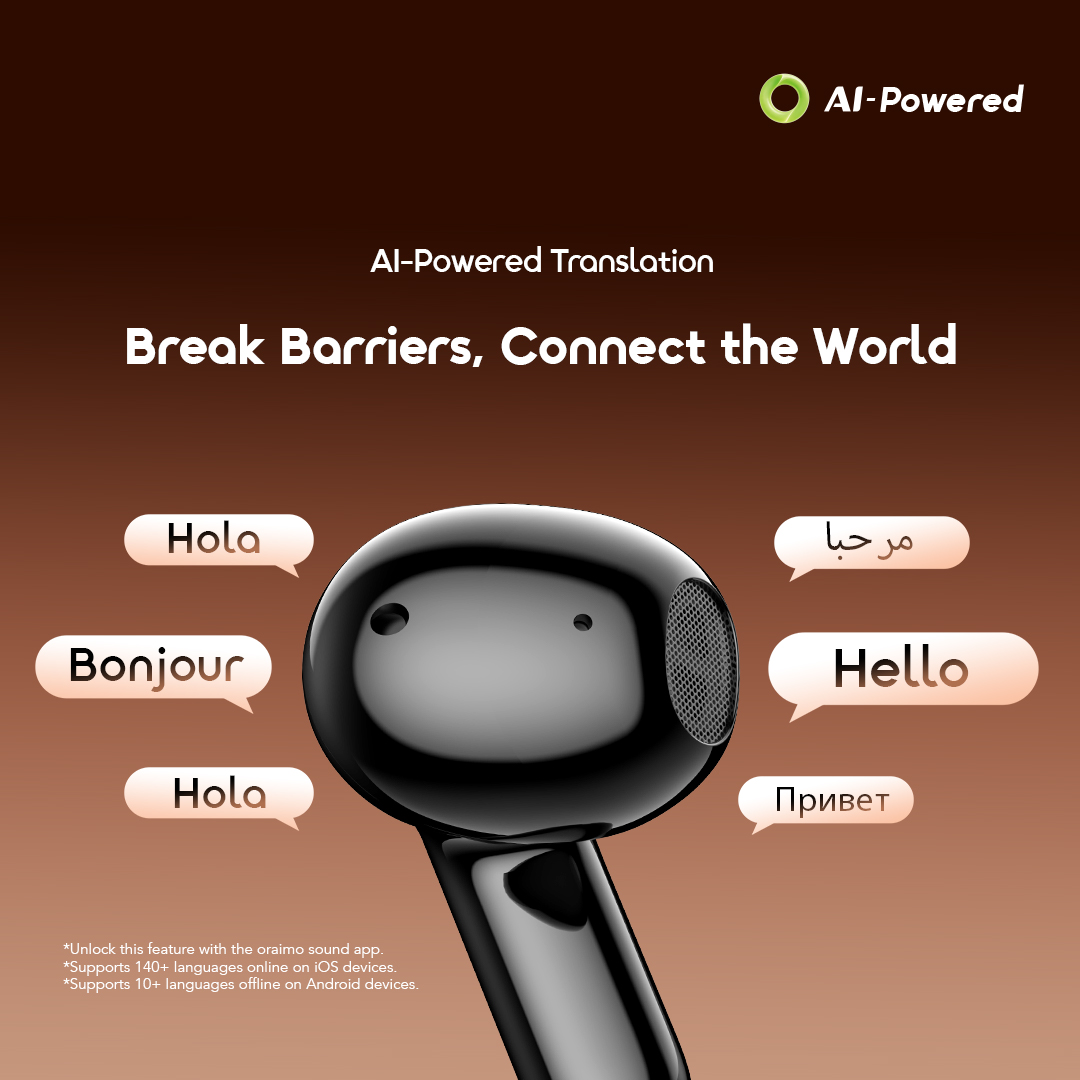 oraimo true wireless earbuds SpaceBuds Air 2 OTW-325S 04 ai powered translation