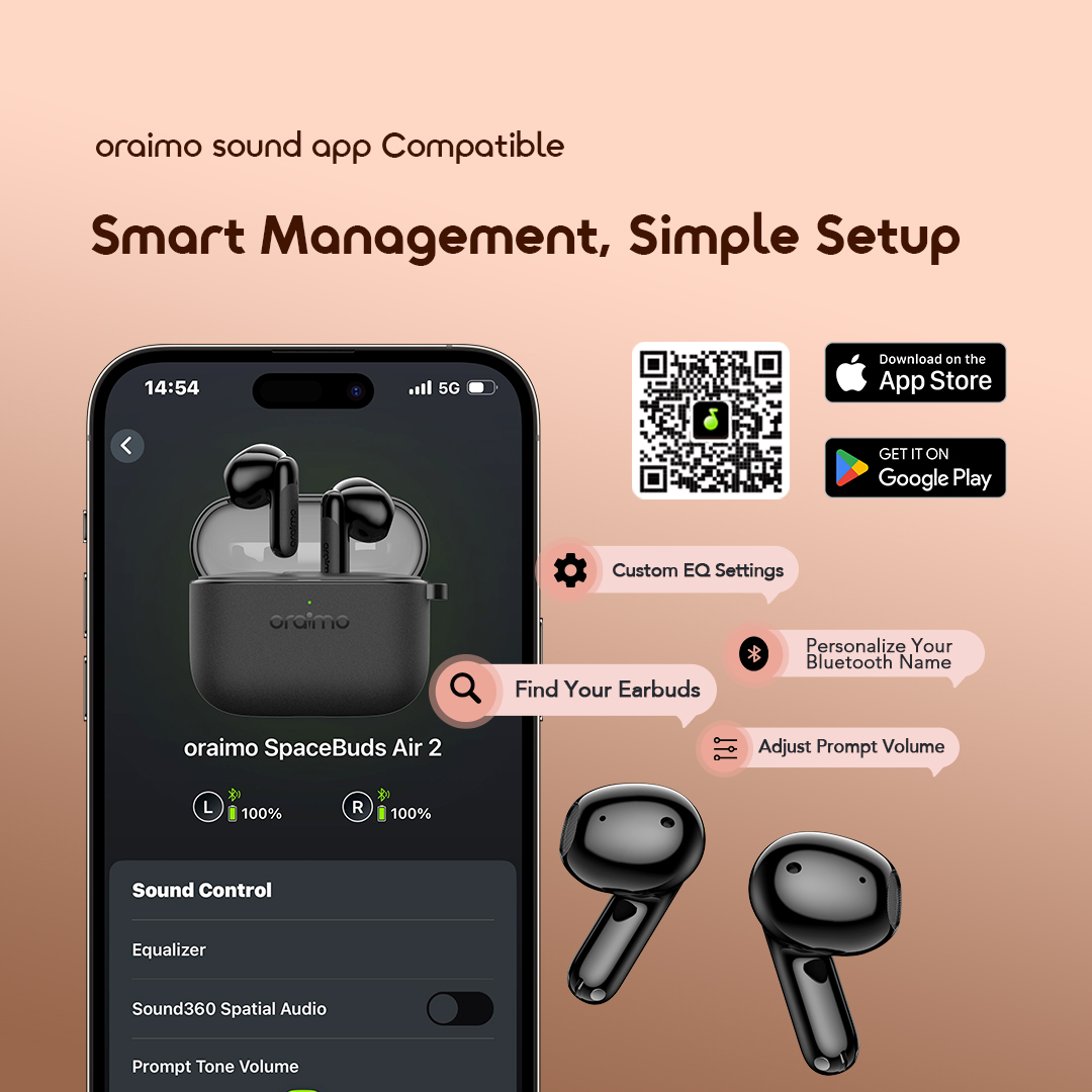 oraimo true wireless earbuds SpaceBuds Air 2 OTW-325S 09 oraimo sound app compatible