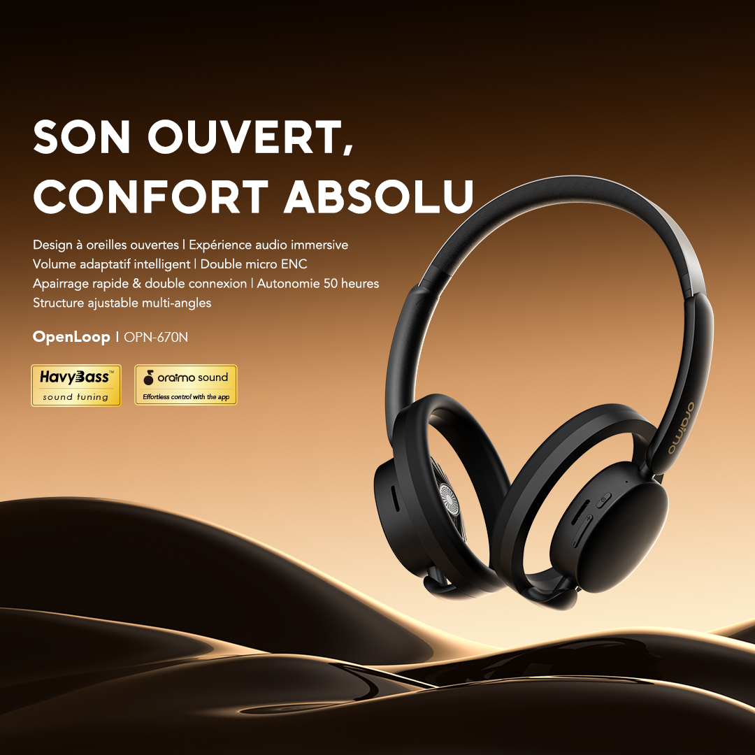 oraimo Open Ear Wireless Headphones OpenLoop OPN-670N 01 main FR oraimo Open Ear Wireless Headphones OpenLoop OPN-670N 01 main FR