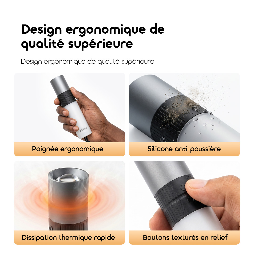 oraimo Flashlight TorchGo OLP-201A 08 Ergonomic Handheld Design oraimo Flashlight TorchGo OLP-201A 08 Ergonomic Handheld Design