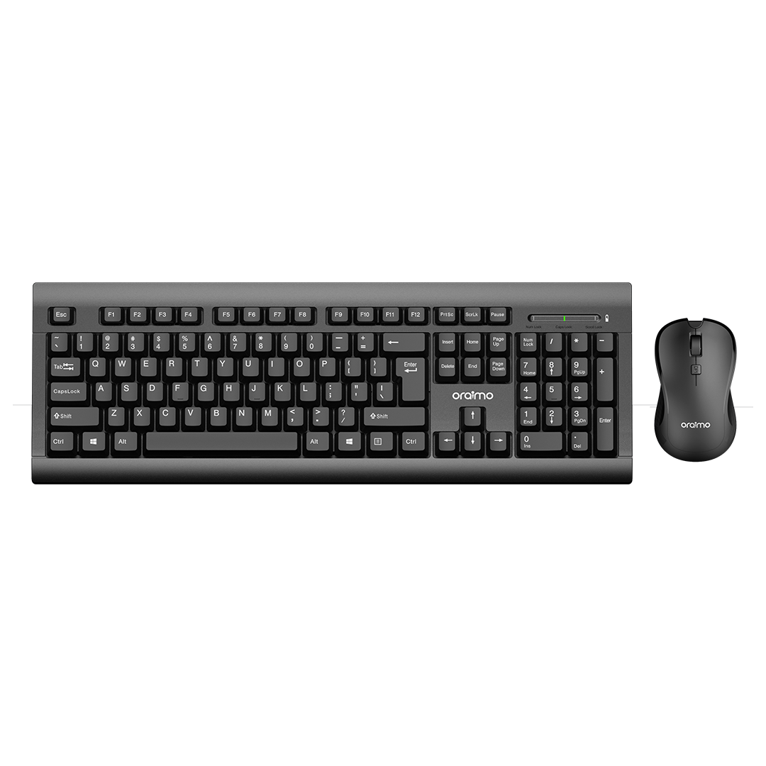 Oraimo TypeEase 2.4G Wireless Keyboard Mouse Combo – 104 Keys Full Size
