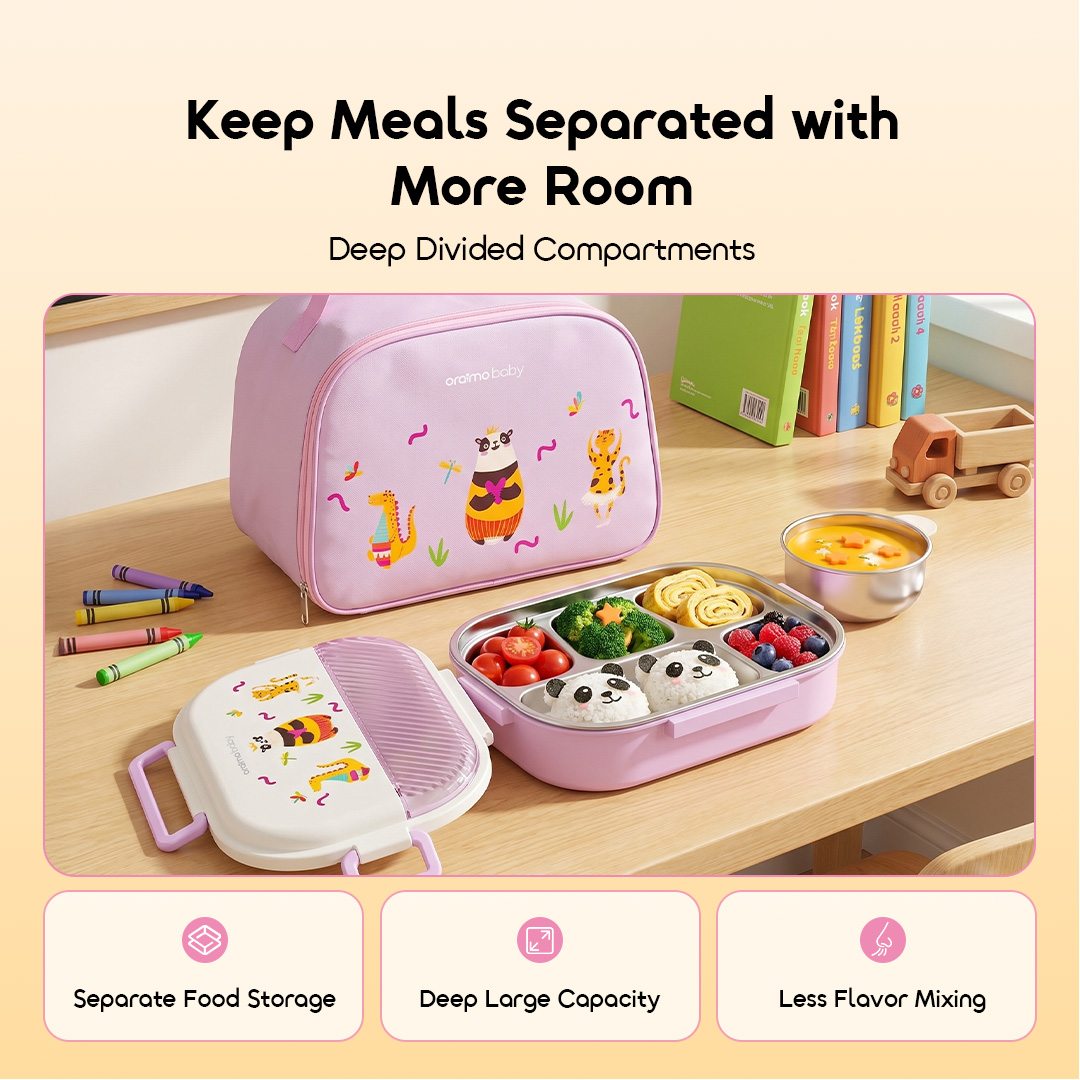 oraimo tastybox kids lunch box africa OBF-563B 02 keep meals separated with more room deep divided compartments