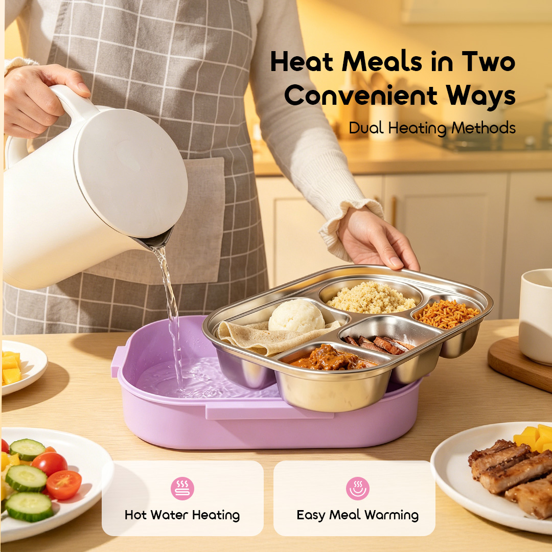 oraimo tastybox kids lunch box africa OBF-563B 04 heat meals in two convenient ways dual heating methods