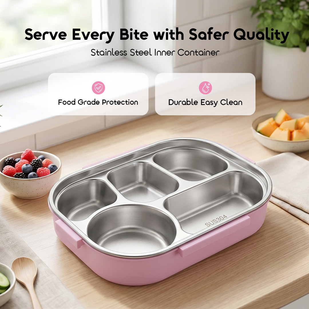 oraimo tastybox kids lunch box africa OBF-563B 06 serve every bite with safer quality stainless steel inner container