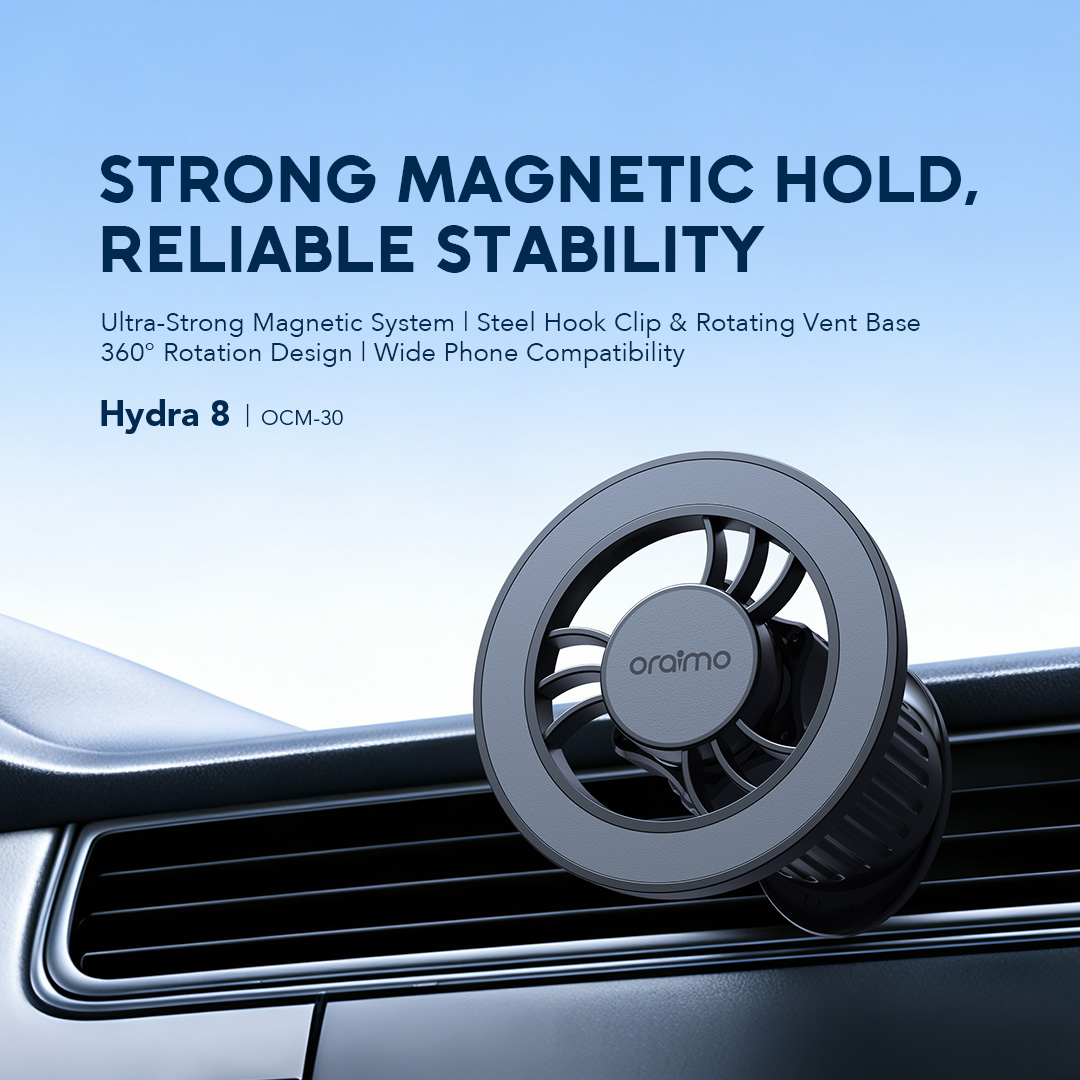 oraimo hydra 8 ocm-30 01 strong magnetic hold reliable stability