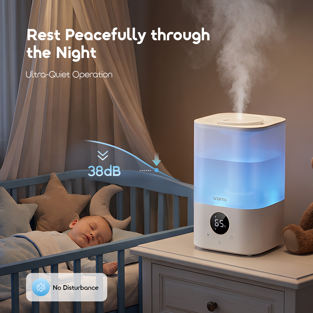 oraimo MistGlow humidifier OHM-201A ultra quiet operation rest peacefully through the night