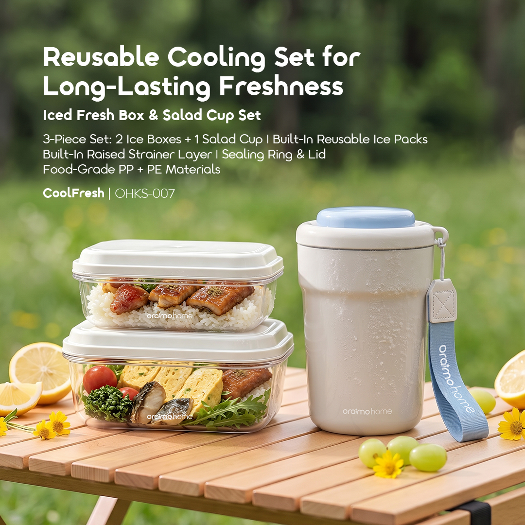 oraimo CoolFresh Reusable Cooling Iced Fresh Box & Salad Cup Set