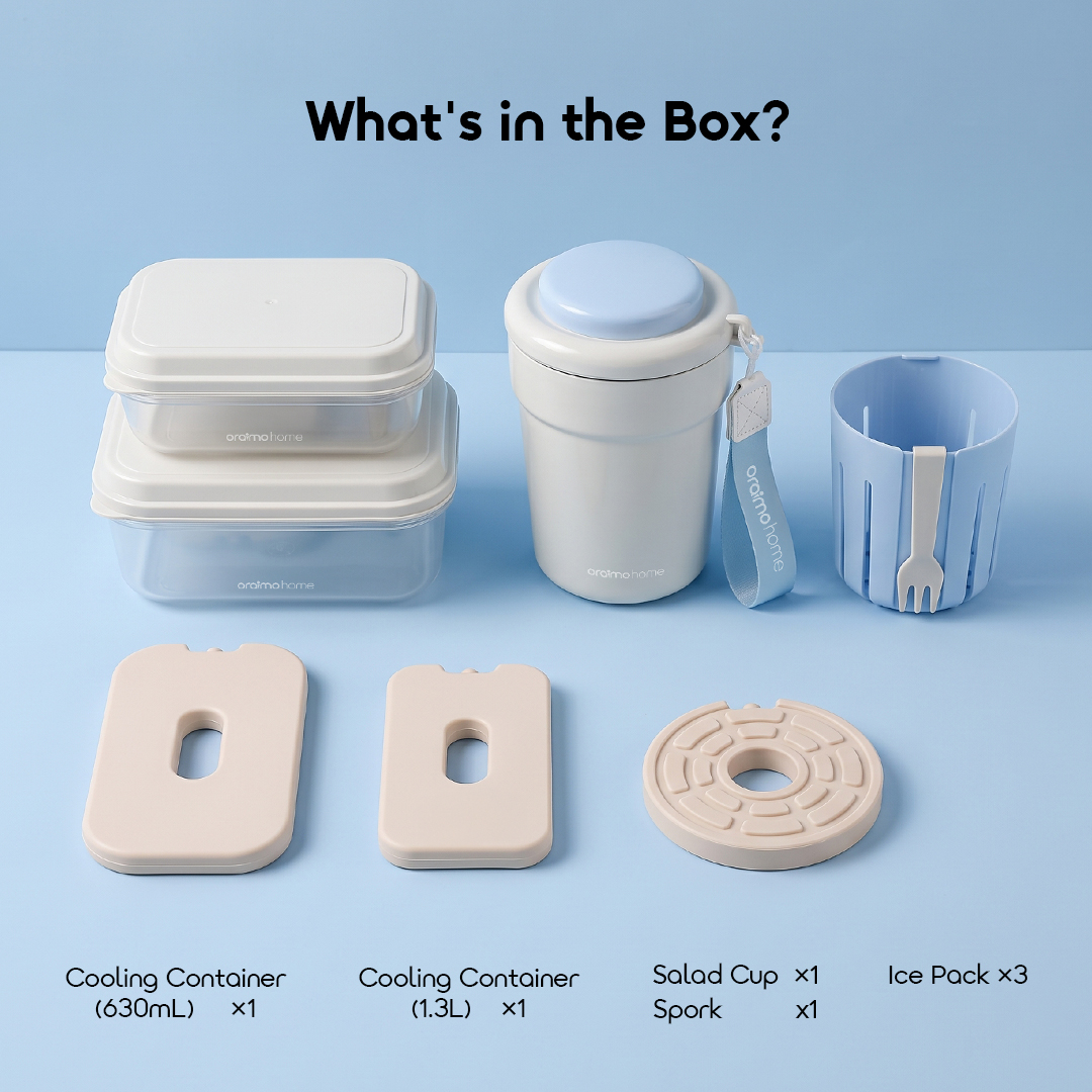 oraimo CoolFresh Reusable Cooling Iced Fresh Box & Salad Cup Set