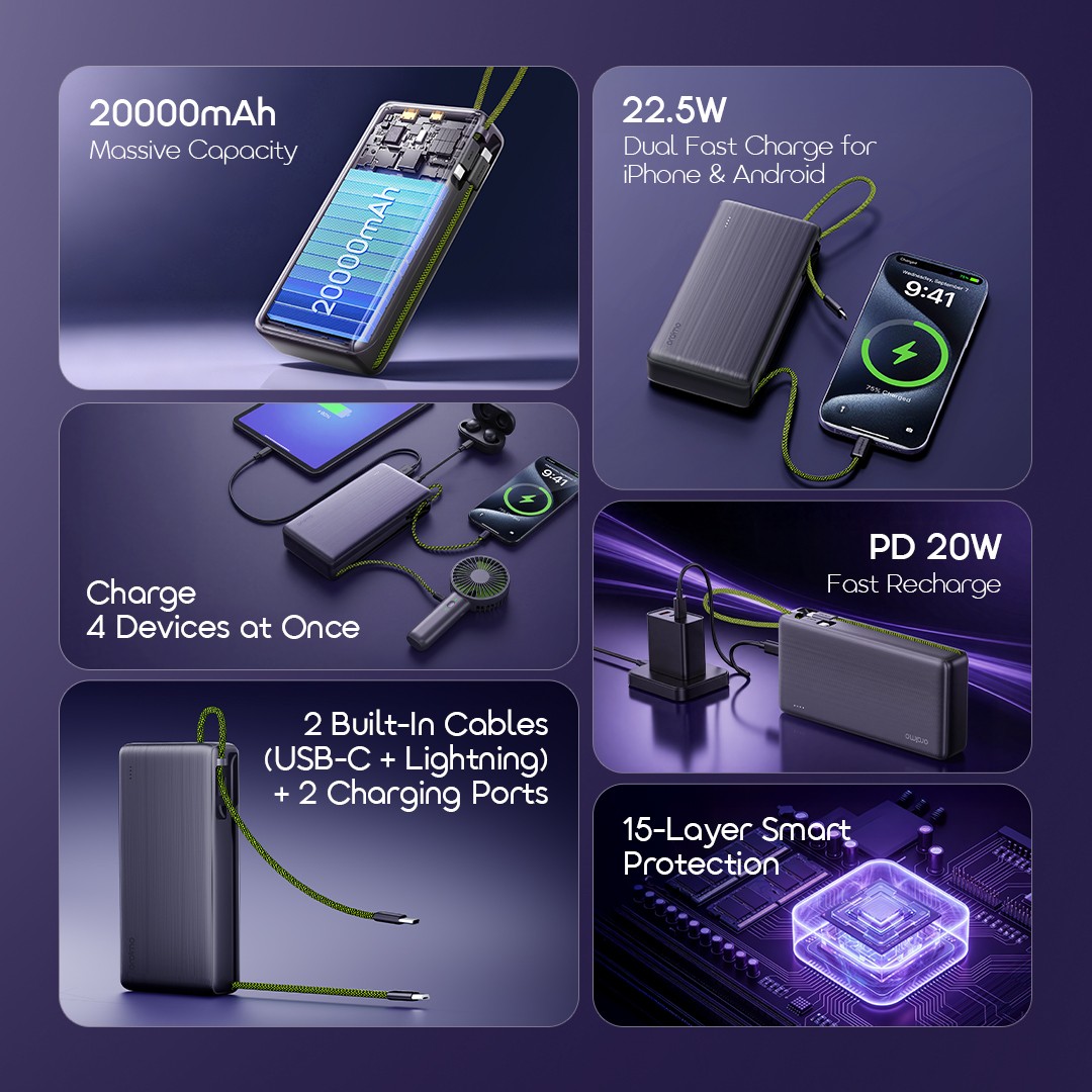 oraimo powerbank powernoval22 opb 5205cm graphiteblack 02 feature highlights oraimo powerbank powernoval22 opb 5205cm graphiteblack 02 feature highlights