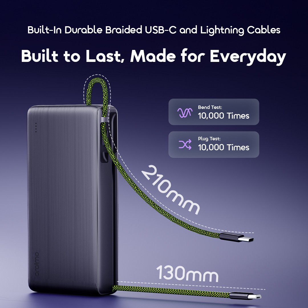 oraimo powerbank powernoval22 opb 5205cm graphiteblack 07 built in braided cables oraimo powerbank powernoval22 opb 5205cm graphiteblack 07 built in braided cables